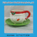 2016 factory direct sales ceramic mug in snowman shape